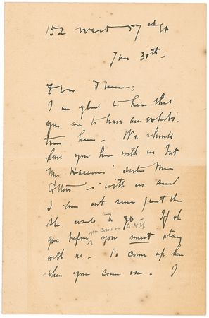 Lot #542 Childe Hassam Handwritten Letter Signed - Image 1