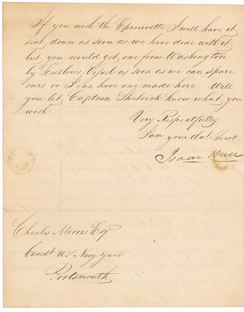 Lot #354 Isaac Hull: Using an Eprouvette to sample gunpowder for the U.S.S. Independence - Image 2
