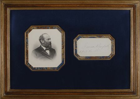 Lot #37 James A. Garfield: A presidential rarity: Garfield, signed and dated in office - Image 1