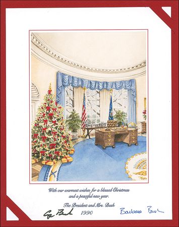 Lot #10 George and Barbara Bush Print