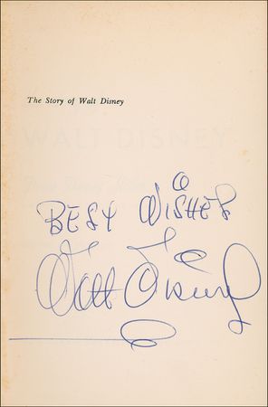 Lot #636 Walt Disney: Disney signs his story - Image 1