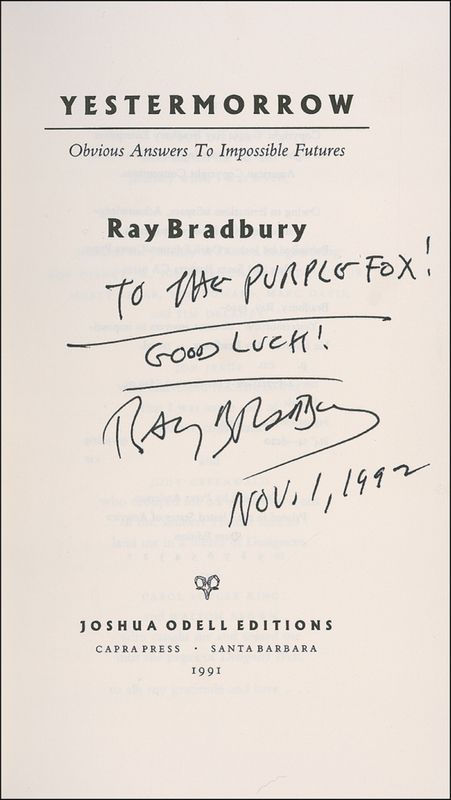 Lot 531 Ray Bradbury
