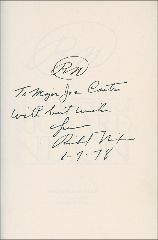 Lot 81 Richard Nixon Book
