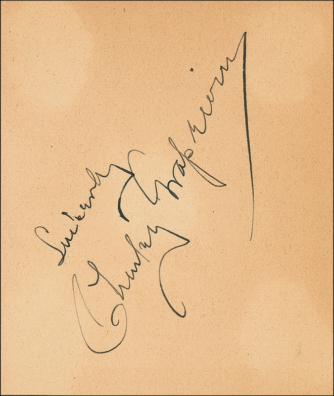 Lot 1065 Wizard of Oz: Charley Grapewin Signature