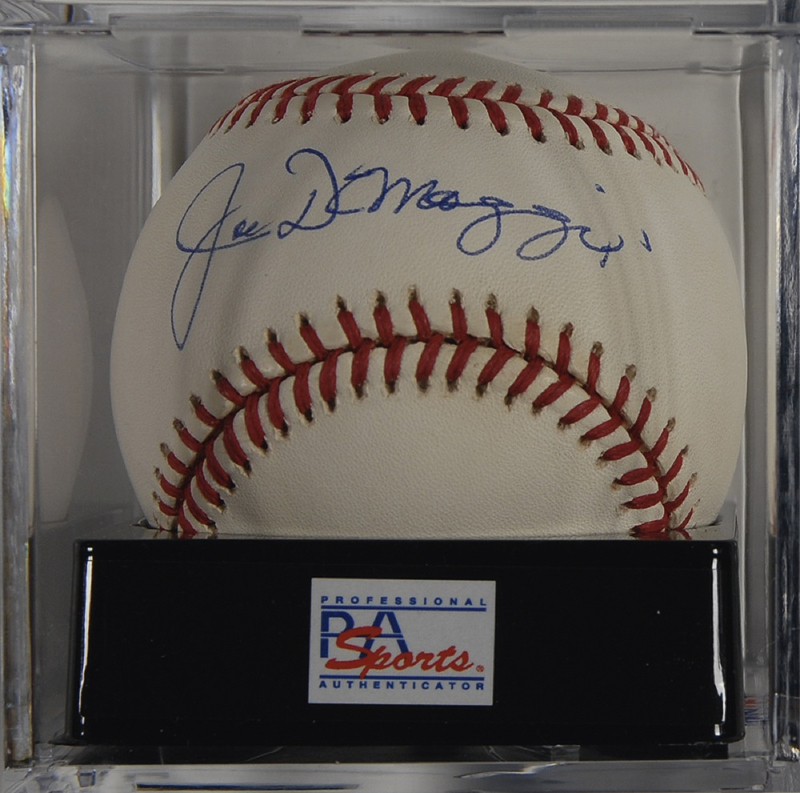 Lot 1134 Joe DiMaggio Baseball