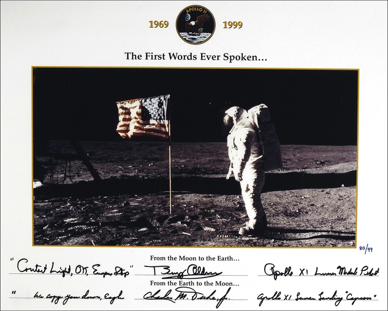 Lot 428 Apollo 11: Aldrin and Duke Signed Photograph