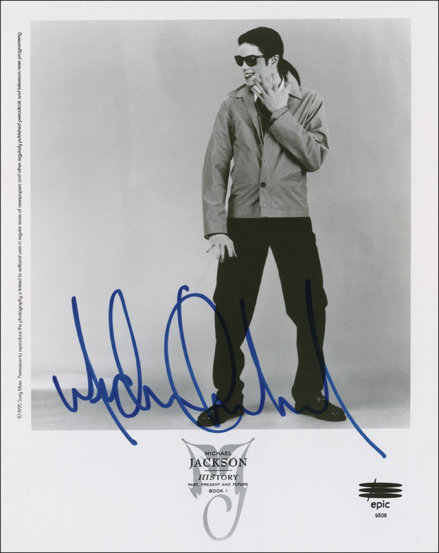 Lot 772 Michael Jackson Signed Photograph