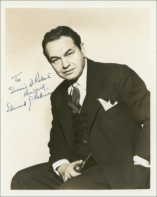 Lot 999 Edward G. Robinson Signed Photograph