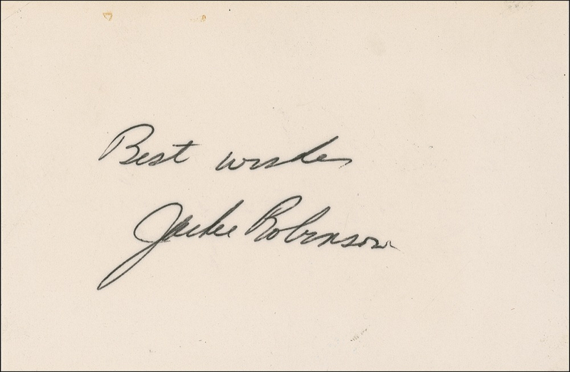 Lot 1213 Jackie Robinson Signature