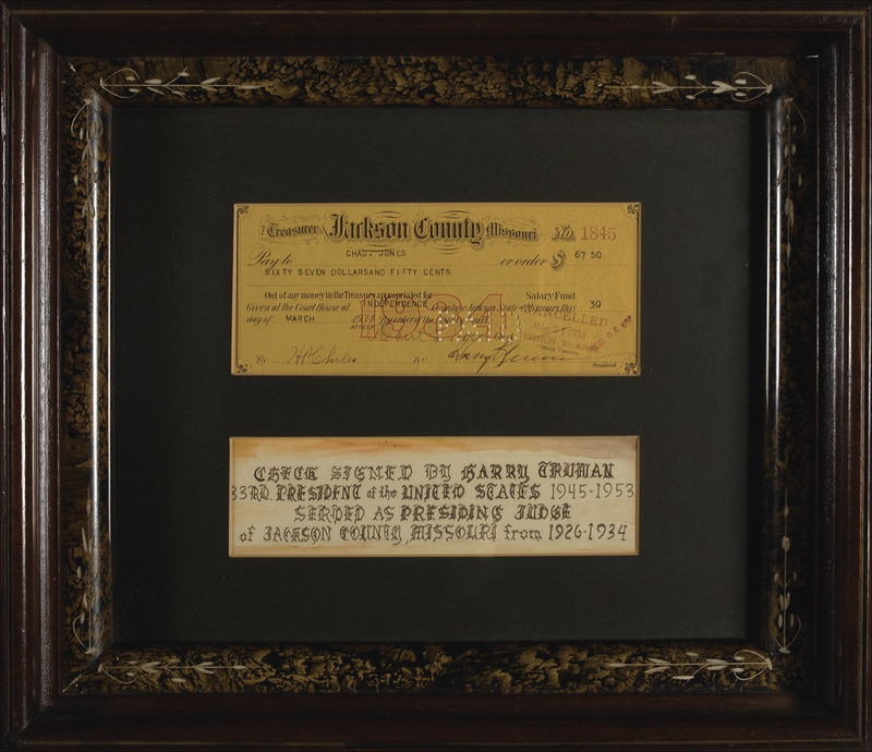 Lot 116 Harry S. Truman Check