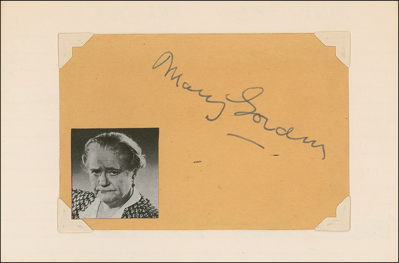 Lot 1010 Sherlock Holmes: Mary Gordon Signature