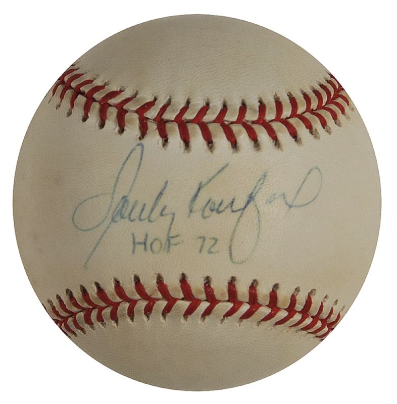 Lot 1173 Sandy Koufax Baseball