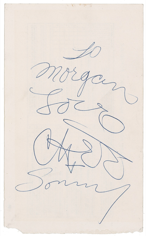 Lot 803 Sonny and Cher Signature