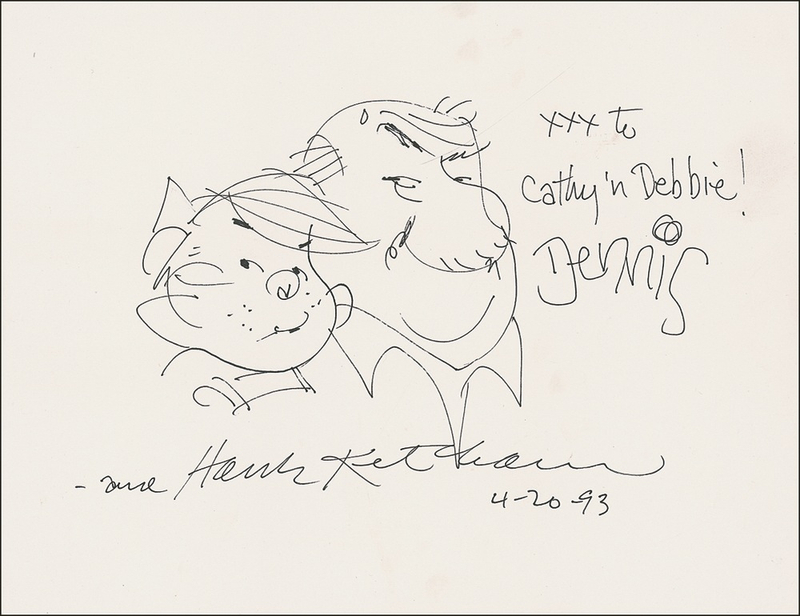 Lot 672 Hank Ketcham Sketch