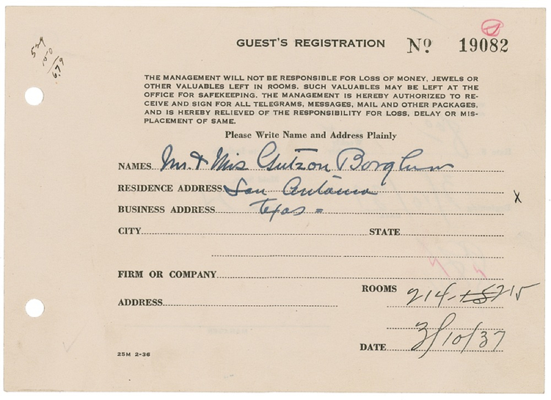 Lot 529 Gutzon Borglum Signed Document