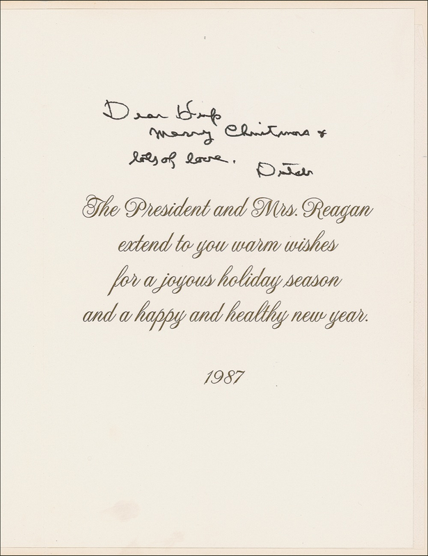 Lot 92 Ronald Reagan: President Reagan sends Christmas wishes