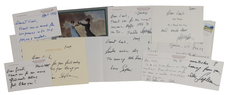 Lot 961 Sophia Loren Letters