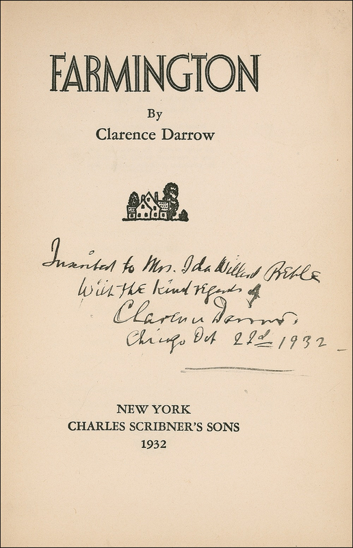 Lot 174 Clarence Darrow Book