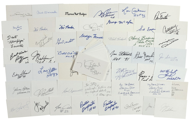 Lot 1144 Football Hall of Famers Signatures