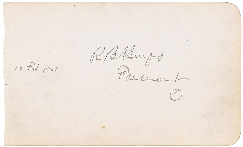Lot 51 Rutherford B. Hayes Signature