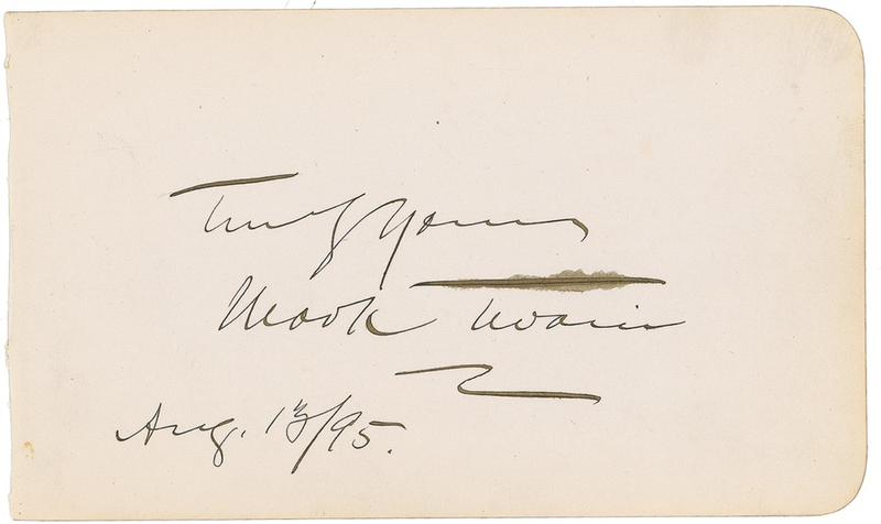 Lot 546 Samuel L. Clemens Signature