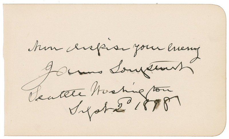 Lot 377 James Longstreet: ?Never despise your enemy?