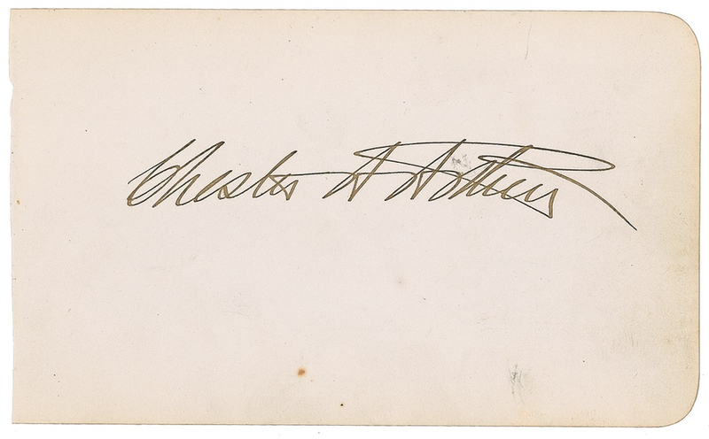 Lot 5 Chester A. Arthur Signature