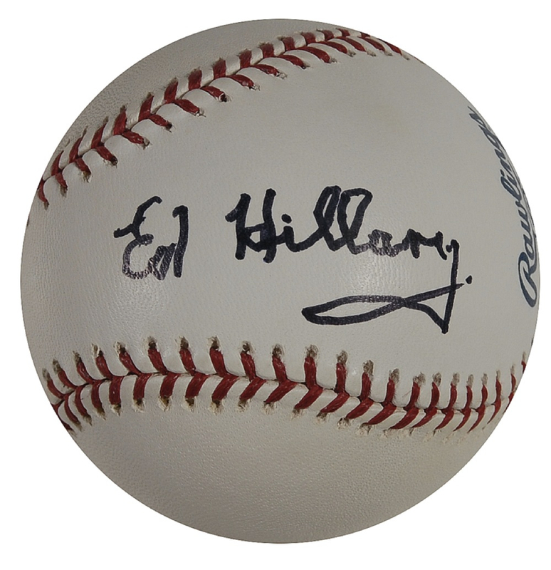 Lot 237 Edmund Hillary Baseball
