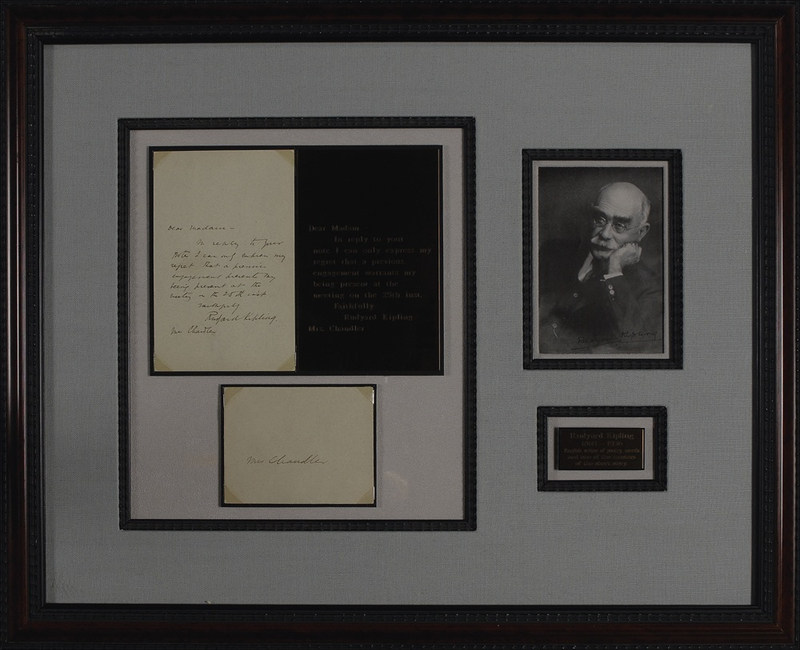 Lot 587 Rudyard Kipling Handwritten Letter Signed