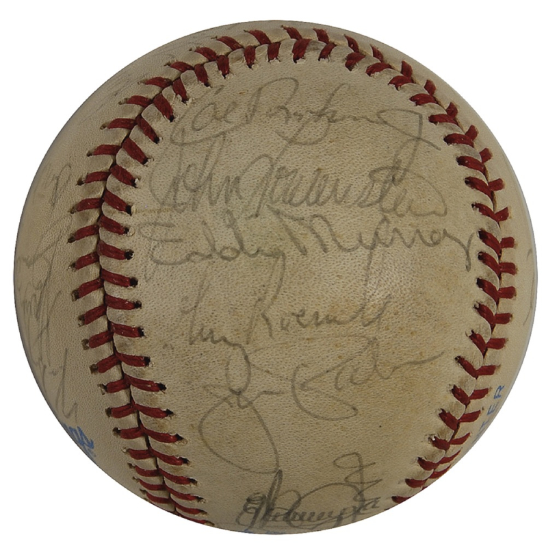 Lot 1090 Baltimore Orioles Baseball