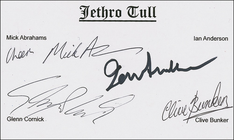Lot 775 Jethro Tull Signature