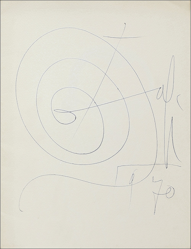 Lot 558 Salvador Dali: Gigantic Dali signature