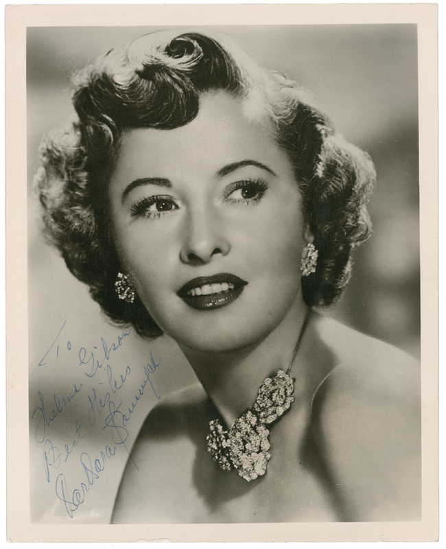 Lot 1020 Barbara Stanwyck Signed Photograph
