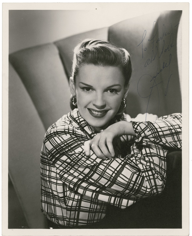 Lot 892 Judy Garland: Marvelous signed Judy photo