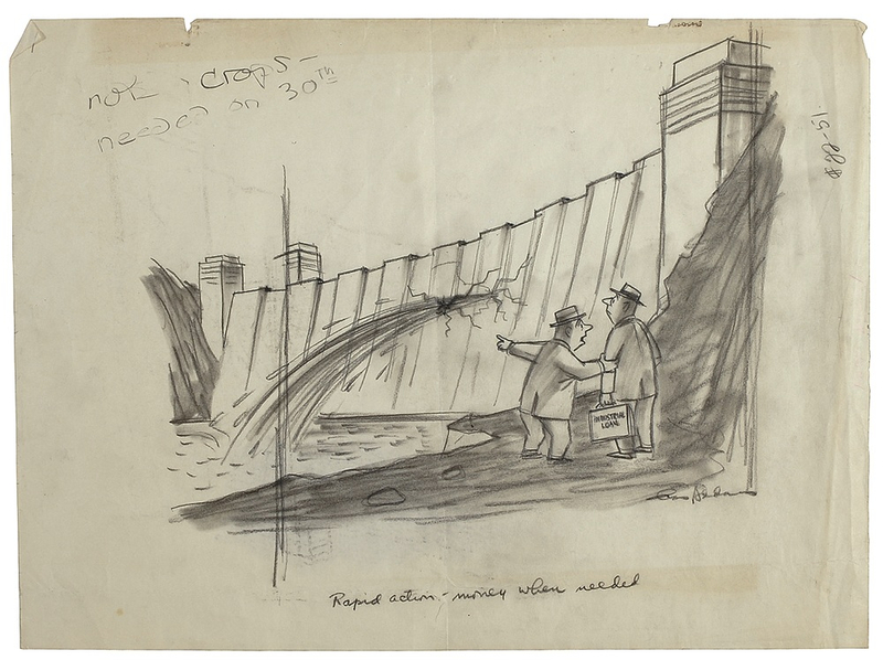 Lot 519 Charles Addams: Exceptional original Addams cartoon