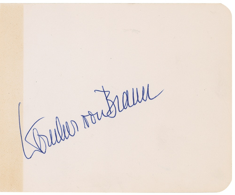 Lot 510 Wernher von Braun Signature