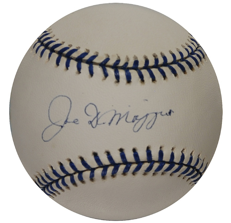 Lot 1135 Joe DiMaggio: DiMaggio ?death bed? signed ball