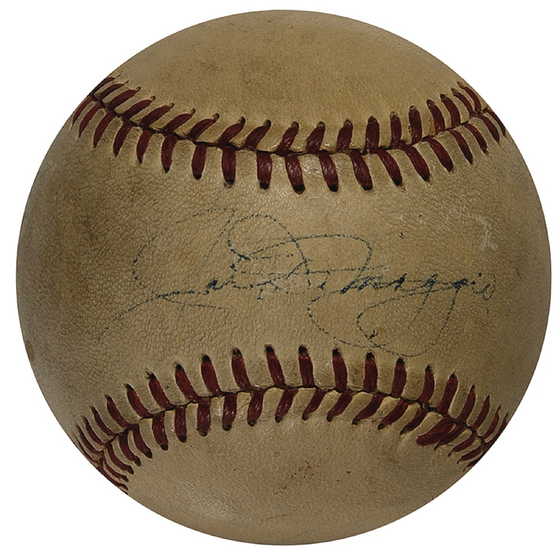 Lot 1136 Joe DiMaggio: Vintage DiMaggio single-signed ball