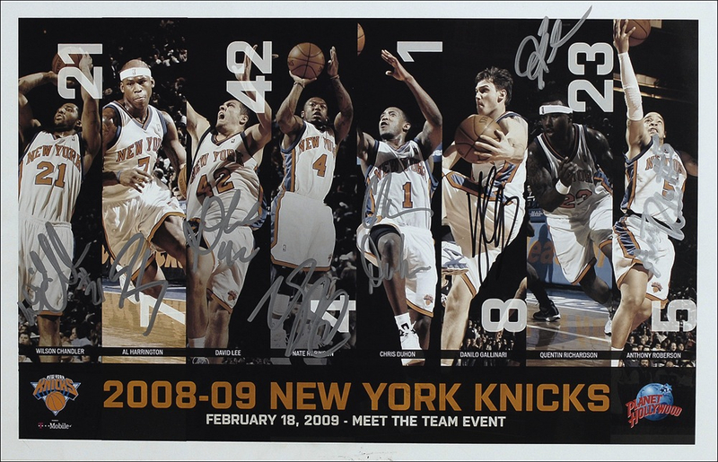 Lot 1201 NY Knicks Signed Photograph
