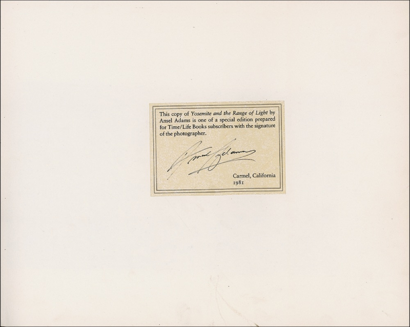 Lot 518 Ansel Adams
