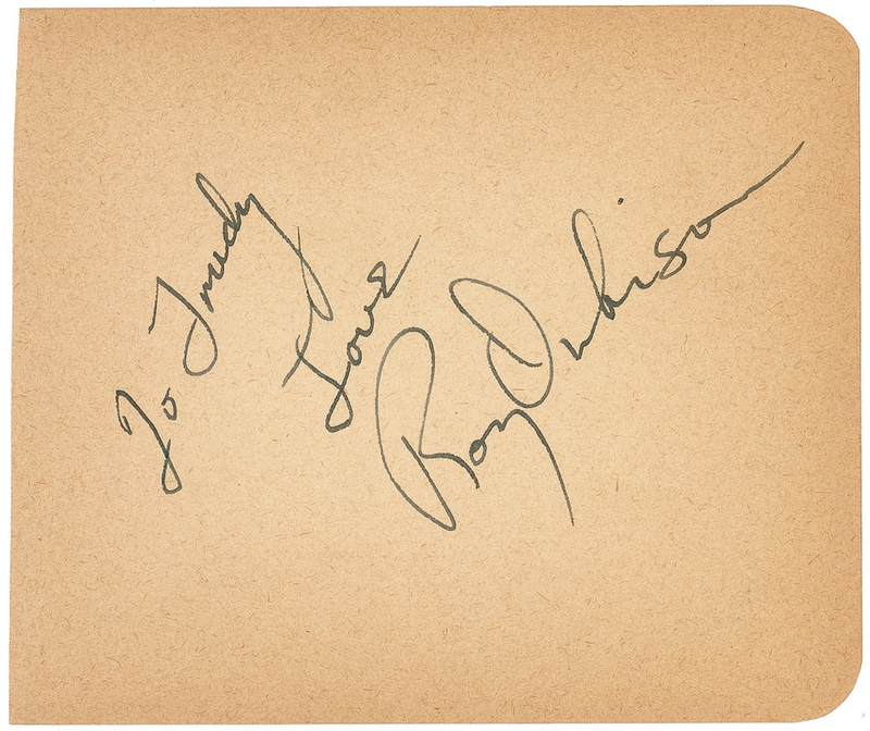 Lot 790 Roy Orbison Signature