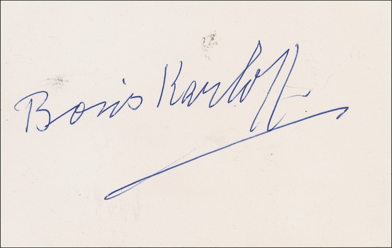 Lot 935 Boris Karloff Signature