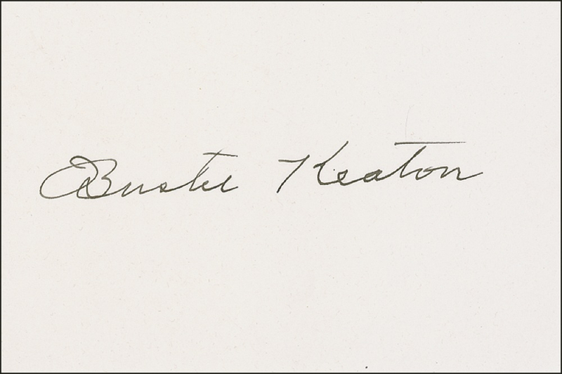 Lot 936 Buster Keaton Signature
