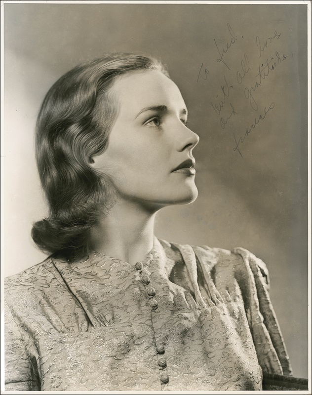 Lot 879 Frances Farmer: Scarce oversized signed portrait