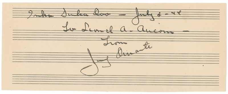 Lot 877 Jimmy Durante
