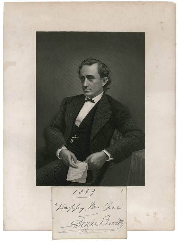 Lot 839 Edwin Booth Signature
