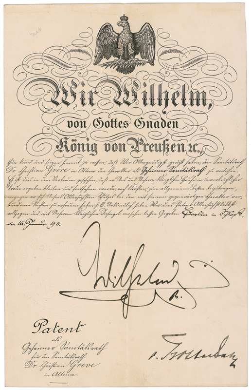 Lot 326 Wilhelm II Signed Document