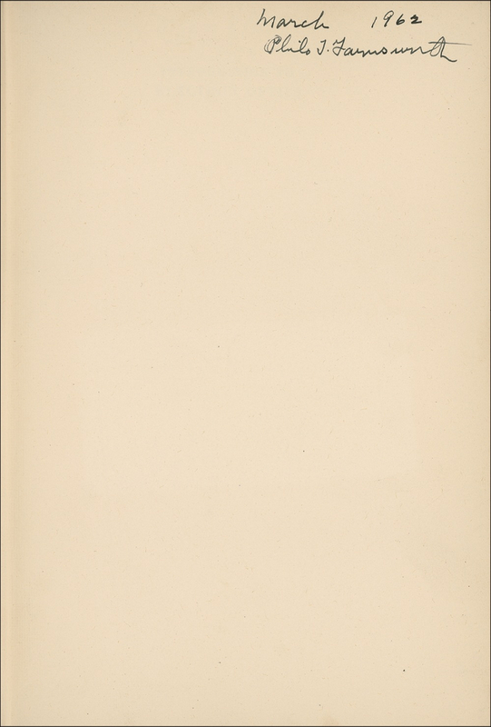 Lot 206 Philo T. Farnsworth: Farnsworth personal volume with Cathode sketches