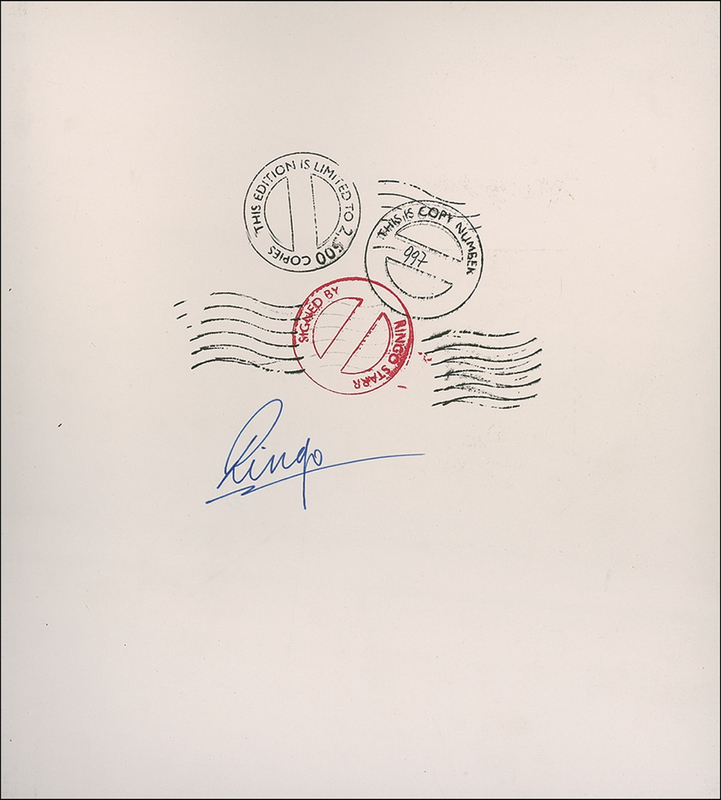 Lot 738 Beatles: Ringo Starr: Ringo signs Postcards from the Boys