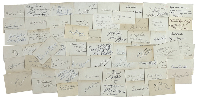 Lot 1048 Vintage Entertainers Signatures